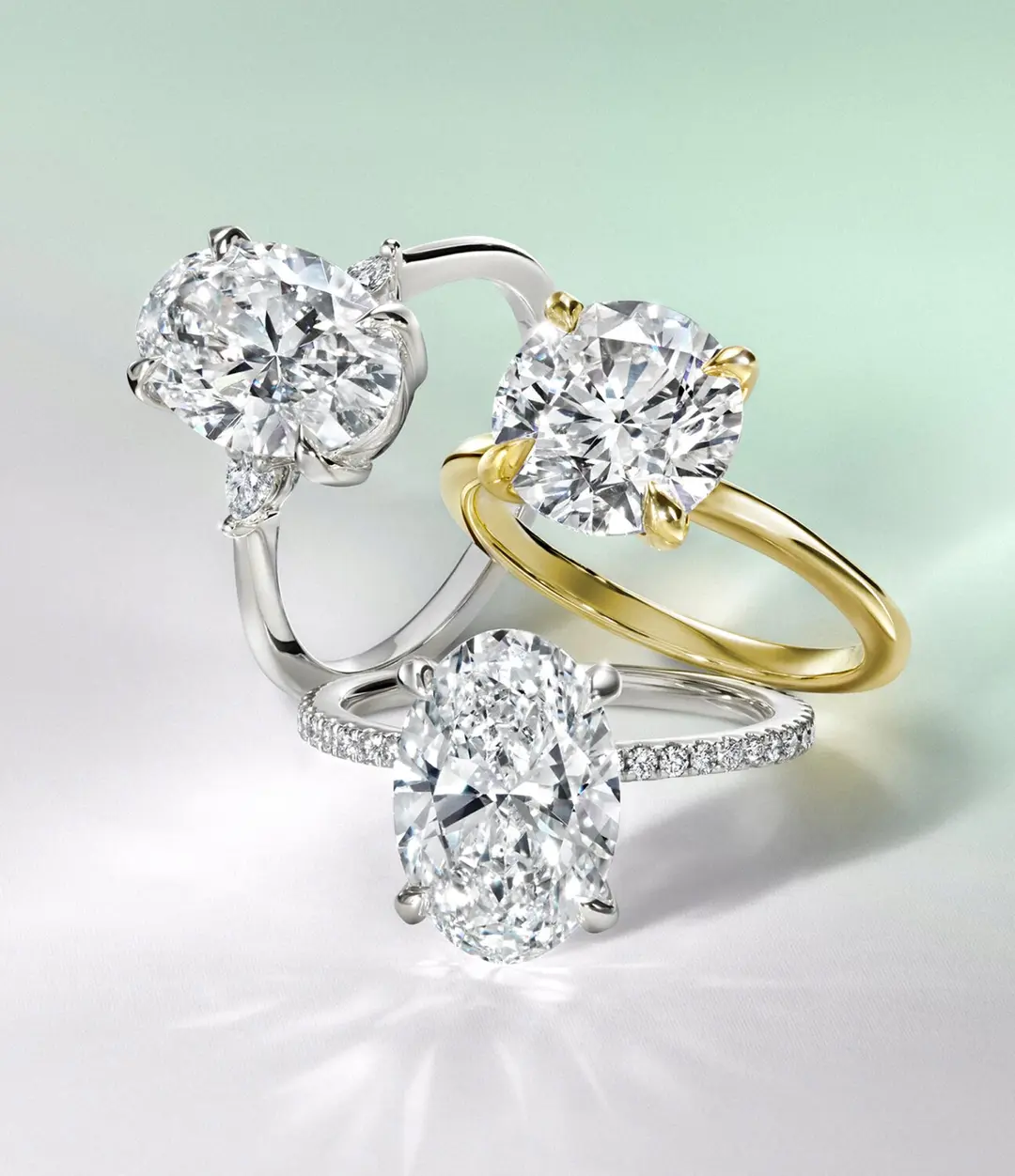 Large lab grown diamond in a ring setting